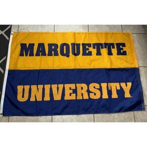 Vintage Marquette University Collegiate Stadium Banner 56" X 34" HUGE RARE HTF